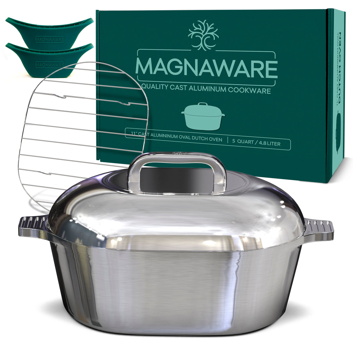 Oval Dutch Oven with Lid - 5 Quart (11 Inch)